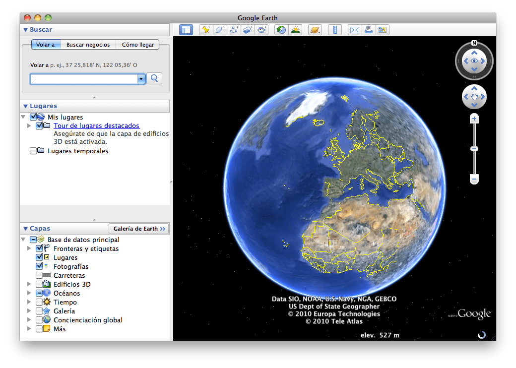 Google Earth para Mac 10.6.8